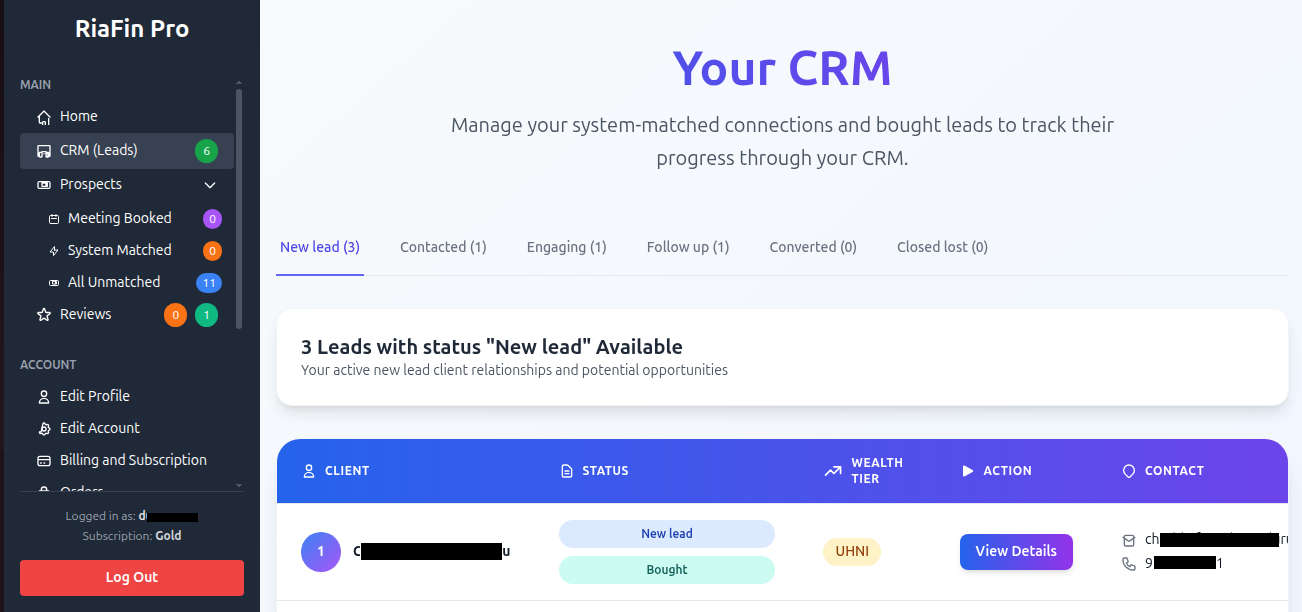 Pro Dashboard Overview